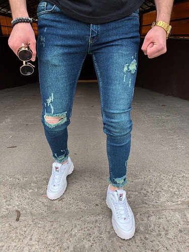 Мужские джинсы,синие