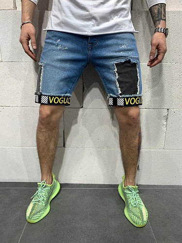 Синие мужские джинсовые шорты Slim Fit,Vogue