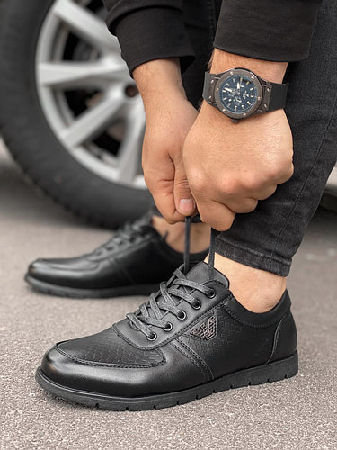 Мужские туфли Armani Snake, Black