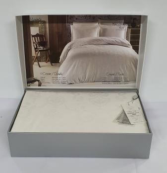 Постельное белье Maison D'or сатин жаккард 200х220 Mirabella Cream