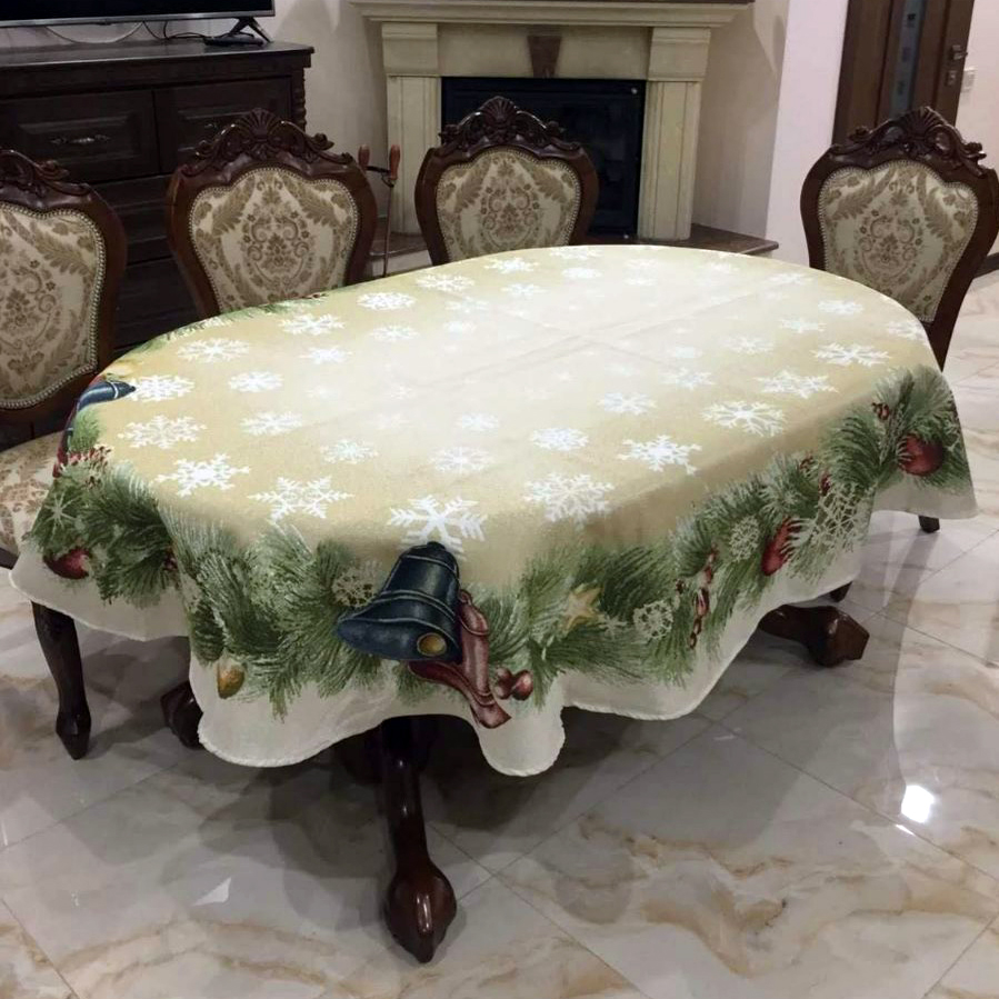 Скатерть Sagol новогодняя 160х220 ovale ST-136 V2