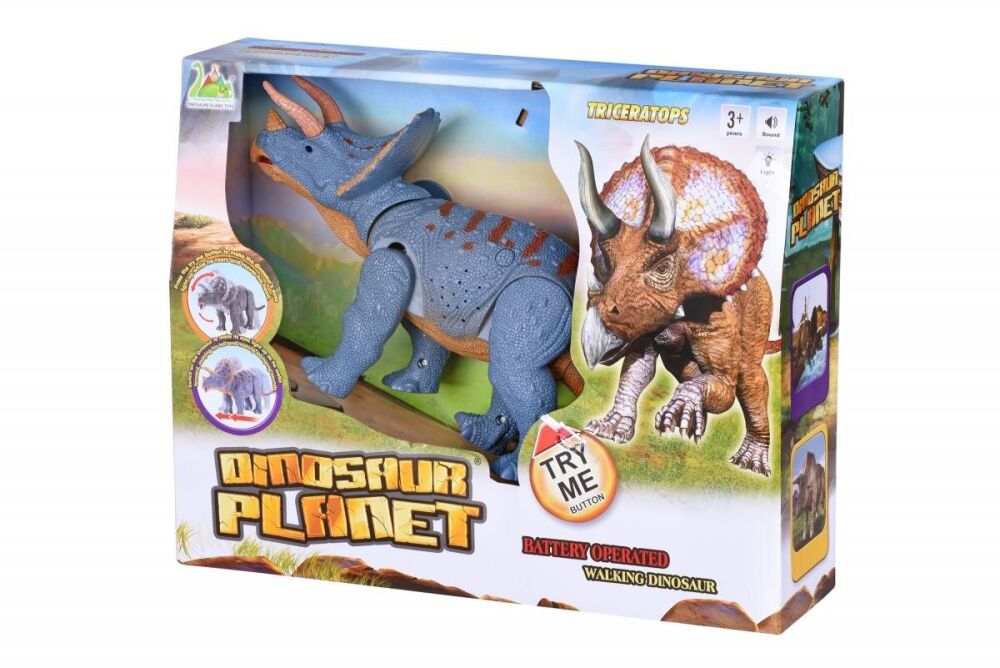 Динозавр Same Toy Dinosaur Planet Трицератопс блакитний (світло, звук) без п/к RS6167AUt