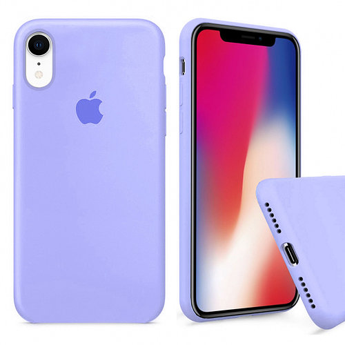 Чехол накладка xCase для iPhone XR Silicone Case Full фиалковый