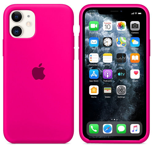 Чехол накладка xCase для iPhone 11 Silicone Case Full barbie pink