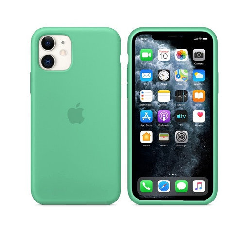 Чехол накладка xCase для iPhone 11 Silicone Case Full spearmint