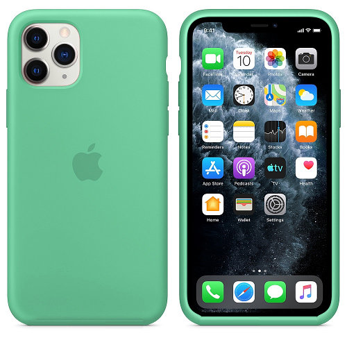 Чехол накладка xCase для iPhone 11 Silicone Case spearmint