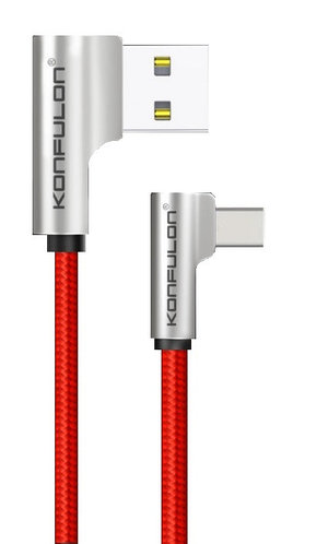 Кабель Konfulon S72 Type-C Red, Г-образный, 2А, 100 см