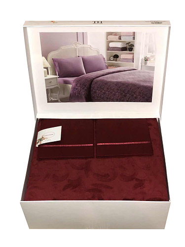 Летний комплект постельного белья Tivolyo Home Baroc (marsala)