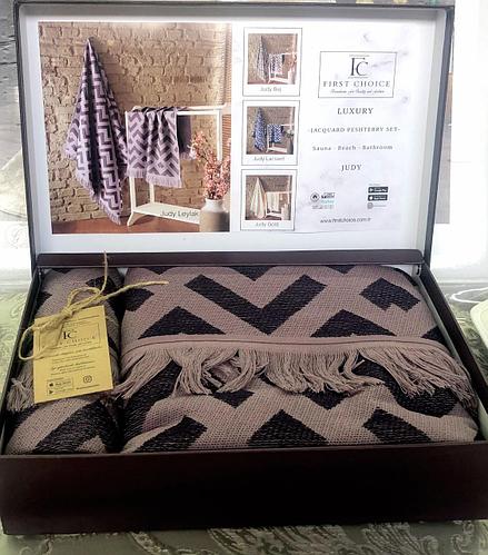 Набор полотенец First Choice Luxury Jacquard Judy Leylak 90*170 см,50*90 см сиреневый