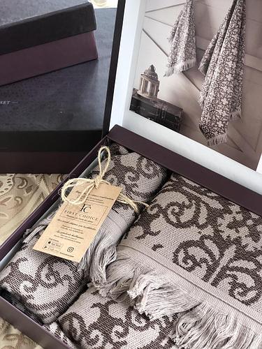 Набор полотенец First Choice Luxury Jacquard Siesta Bej 90*170 см,50*90 см бежевый