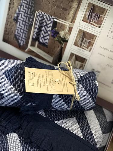 Набор полотенец First Choice Luxury Jacquard Judy Lacivert 90*170 см,50*90 см синий