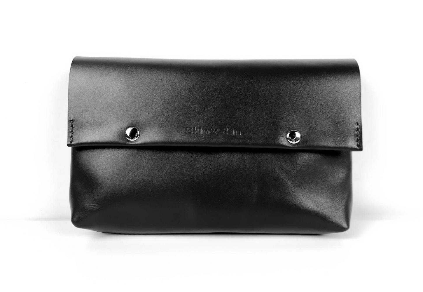 Кожаная поясная сумка Crossbody Bag L черная