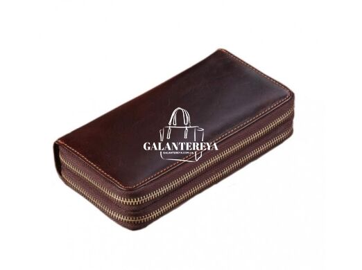Мужской кожаный коричневый клатч Tiding Bag 8026C