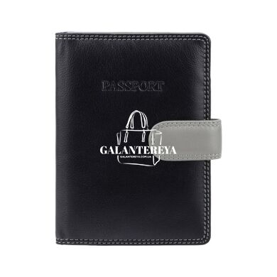 Кожаная обложка для паспорта Visconti RB75 - Sumba (Black Multi)