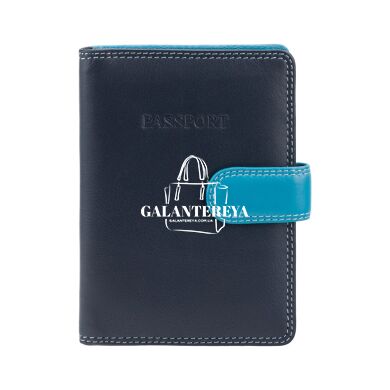 Кожаная обложка для паспорта Visconti RB75 - Sumba (blue multi)
