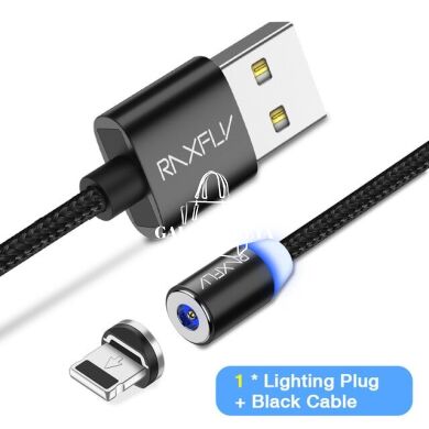 Магнитный кабель для зарядки RAXFLY LED Magnetic RAX118554 Lightning black