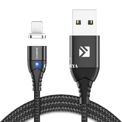 Магнитный кабель FLOVEME 3А быстрая зарядка, передача данных FL160447 Lightning black