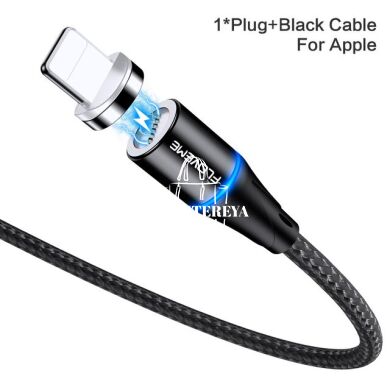 Магнитный кабель FLOVEME 3А быстрая зарядка, передача данных FL180504 Lightning black