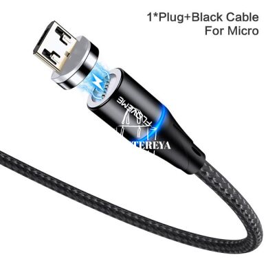 Магнитный кабель FLOVEME 3А быстрая зарядка, передача данных FL180504 microUSB black
