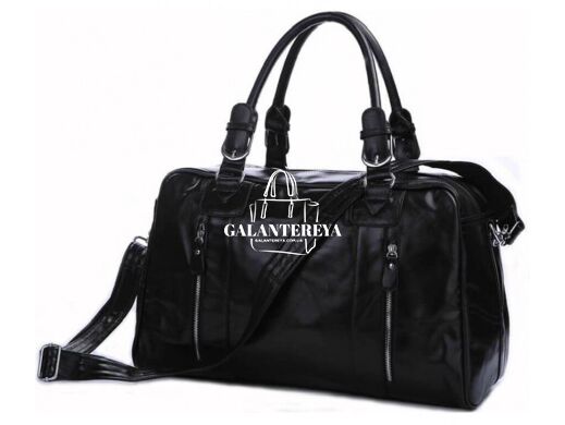 Мужская кожаная дорожная сумка Jasper&amp;Maine 7190A Black