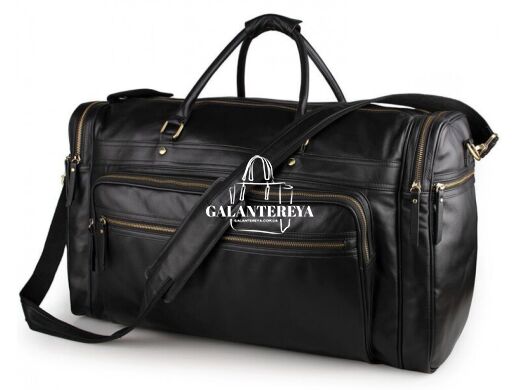 Мужская кожаная дорожная сумка Jasper&amp;Maine 7317-1A Black
