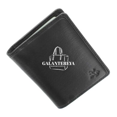 Мужская кожаная визитница Visconti TSC40 - CAMPER black (RFID)