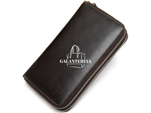 Мужской кожаный коричневый клатч Tiding Bag 8025C