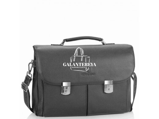 Мужской кожаный портфель Royal Bag RB40041 черный