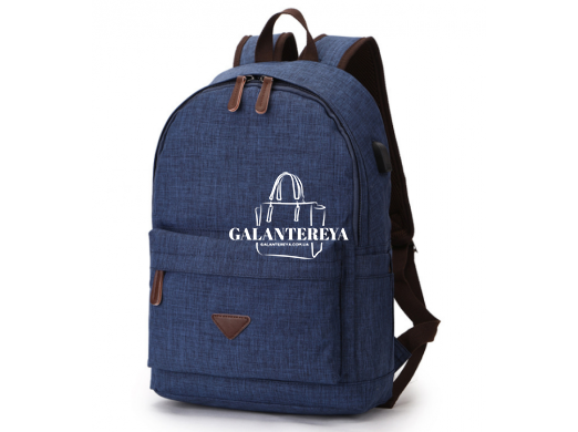 Мужской рюкзак из канваса синий Tiding Bag 1030BL