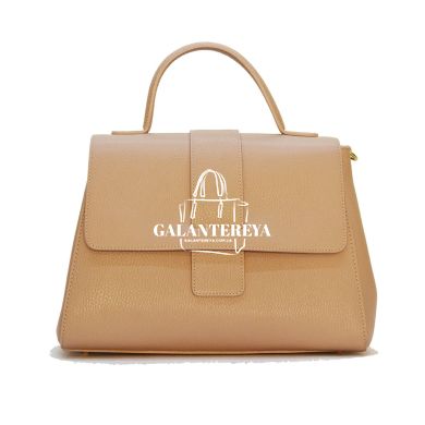 Женская кожаная сумка Italian fabric bags 2304 pudra