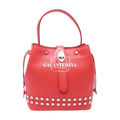 Женская кожаная сумка Italian fabric bags 2402 red