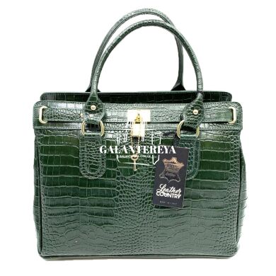 Женская кожаная сумка Italian fabric bags 2587 dark_green