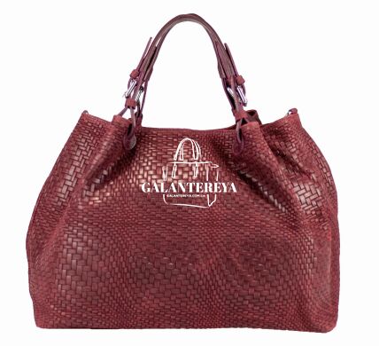 Женская кожаная сумка Italian fabric bags 2596 bordeaux