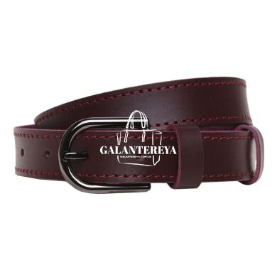 Женский кожаный ремень Borsa Leather br100vgenw21 бордовый