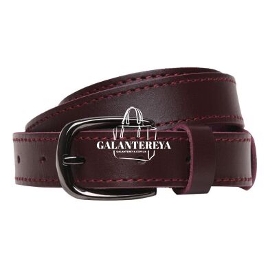 Женский кожаный ремень Borsa Leather br100vgenw24 бордовый