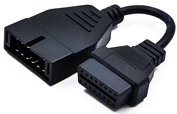 Переходник OBD 2 GM Daewoo 12 pin. Кабель для диагностики автомобилей ВАЗ и Део с разъемом в 12 контактов