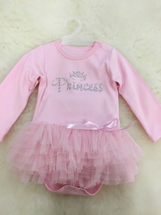 Боди платье "Princess" розовое от 9 до 18 месяцев