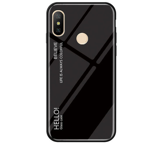 TPU+Glass чехол Gradient HELLO для Xiaomi Mi A2 Lite / Xiaomi Redmi 6 Pro