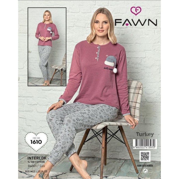 Женские пижамы интерлок тм Fawn, цвета разные как на дополнительных фото