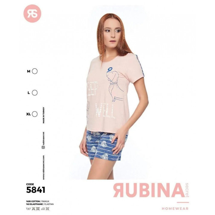 Пижама женская футболка с шортиками Pink Secret Турция