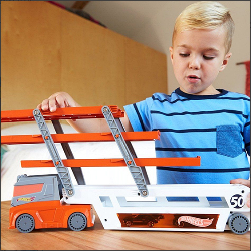 Автовоз хот вилс оранжевый Hot Wheels Mega Hauler Truck-Orange