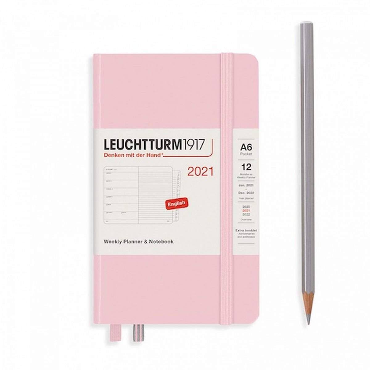 Щотижневик з нотатками Leuchtturm1917Кишеньковий (А6) Powder 2021