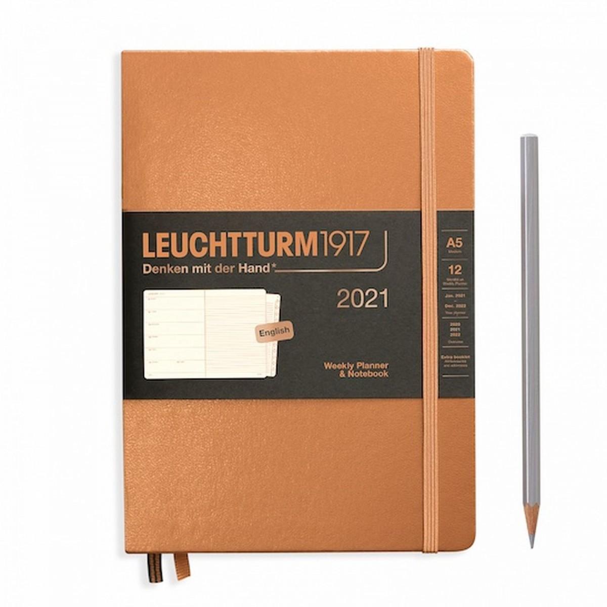 Щотижневик з нотатками Leuchtturm1917 Medium (А5) Мідний 2021