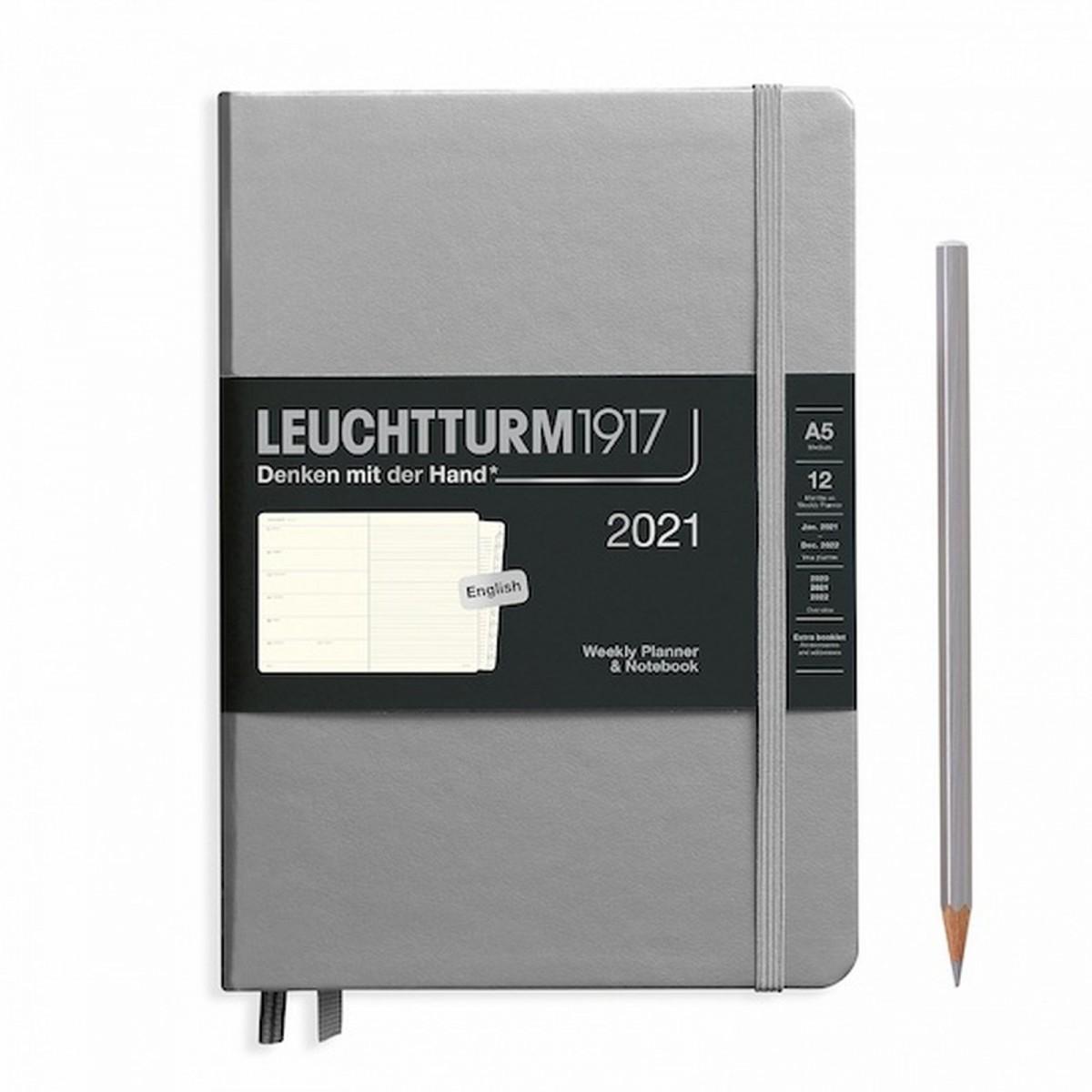 Щотижневик з нотатками Leuchtturm1917 Medium (А5) Срібний 2021