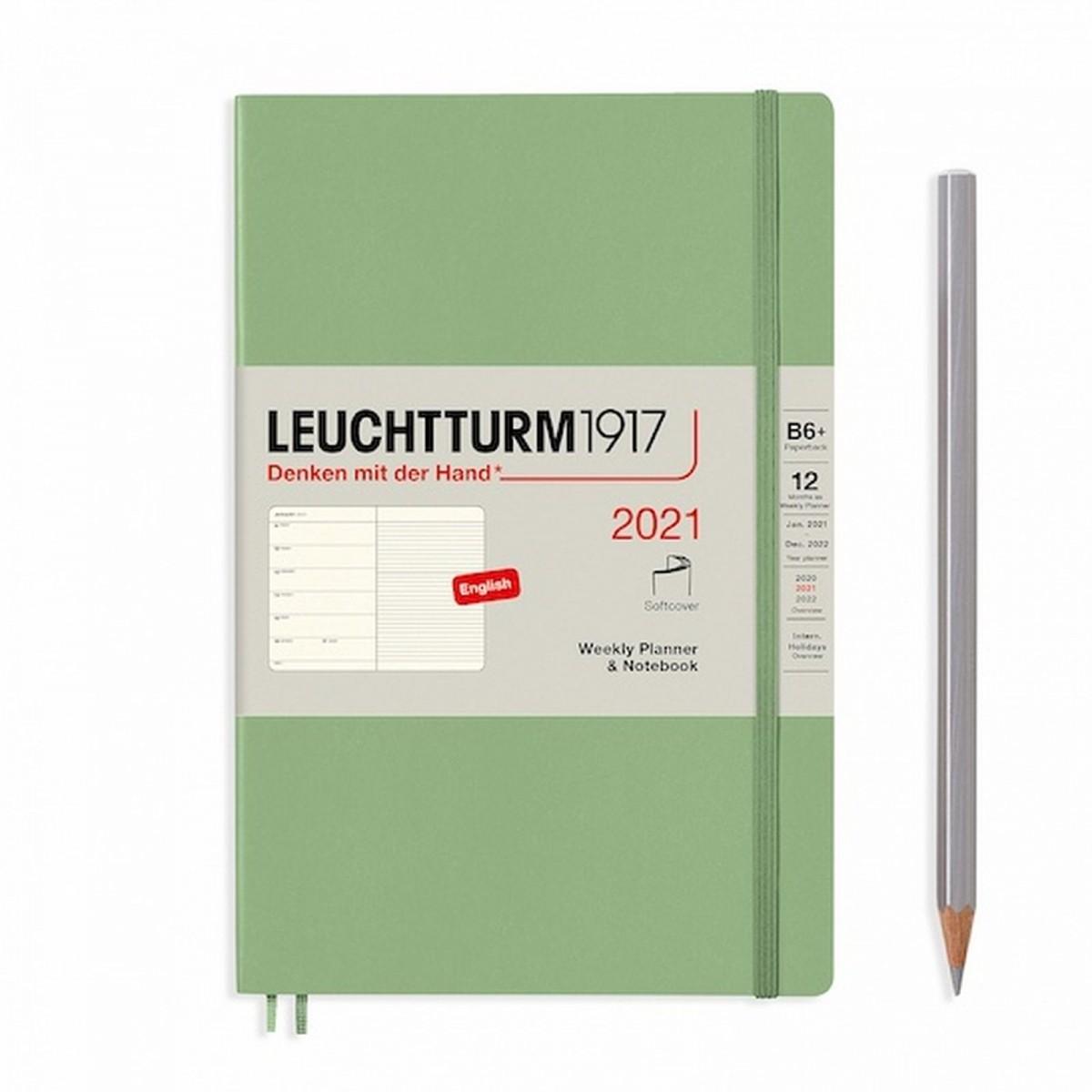 Щотижневик з нотатками Leuchtturm1917 Paperback (В6+) Sage 2021