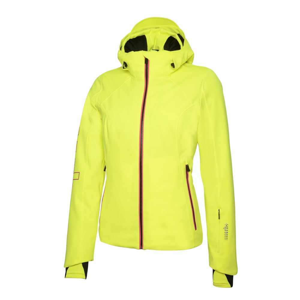 logo w jacket fluo yellow - pop pink