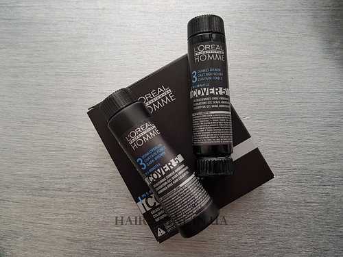 Безаммиачный окрашивающий гель для волос 3x50ml - L'Oreal Professionnel Cover 5 3(Темный шатен)