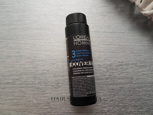 Безаммиачный окрашивающий гель для волос 50ml - L'Oreal Professionnel Cover 5 3(Темный шатен)