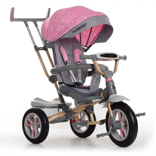 Велосипед трехколесный TURBOTRIKE M 4058 серо-розовый