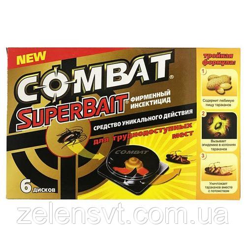 Эффективная ловушка для уничтожения тараканов в Combat SuperBait (Комбат) (6 дисков)